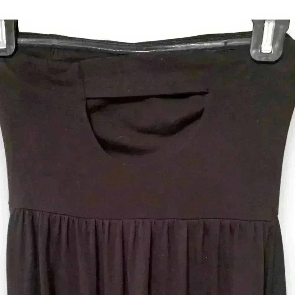 Women's Juniors' Xhilaration Black Strapless High-low Dress - Picture 8 of 11
